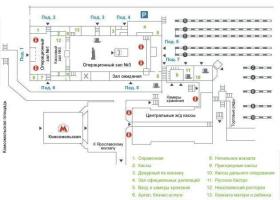 Схема ленинградского вокзала и другая полезная информация об объекте Камеры хранения на Казанском вокзале